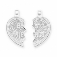 Metaal bedels DQ "best friends" Antiek zilver (nikkelvrij)