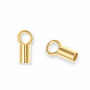 Eco-brass&reg; Metaal onderdelen DQ eindkap Goud (nikkelvrij)