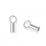Eco-brass&reg; Metaal onderdelen DQ eindkap Antiek zilver (nikkelvrij)