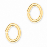 Metaal onderdelen DQ buigring oval Goud (nikkelvrij)