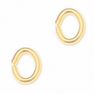 Metaal onderdelen DQ buigring oval Goud (nikkelvrij)