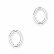 Metaal onderdelen DQ buigring oval Antiek zilver (nikkelvrij)