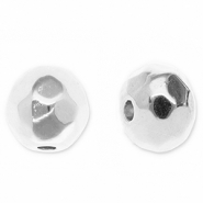 Metaal kralen DQ facet geslepen 4mm Antiek zilver (nikkelvrij)