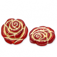 Kralen van acryl rose Red-gold