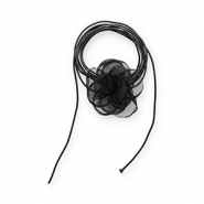 Bloem choker organza Black