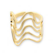 Ringen van Stainless steel Roestvrij staal (RVS) Gold
