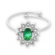 Ringen van Stainless steel Roestvrij staal (RVS) Silver-green