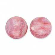 6 mm kralen van acryl met glitter Pink-turquoise
