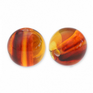 Kralen van resin 12mm Topaz brown