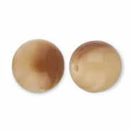 Kralen van resin 14mm Camel-light brown