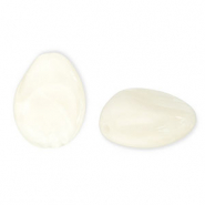 Kralen van acryl drop Off white-white