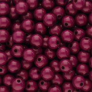 6 mm kralen van acryl shiny Burgundy brown