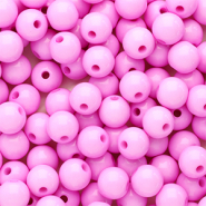 6 mm kralen van acryl shiny Pink