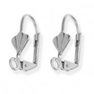 Benodigdheden van Stainless steel Roestvrij staal (RVS) sluitbare oorhanger shell with loop Silver