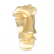 Statement broches met oogje face Gold