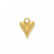 Bedels van Stainless steel Roestvrij staal (RVS) heart Gold