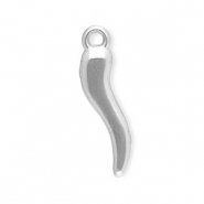 Bedels van Stainless steel Roestvrij staal (RVS) Italian horn Silver