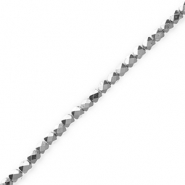 Top facet kralen Metallic silver