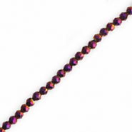 Facet kralen top quality round 3mm Dark purple-AB coating