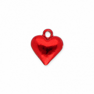 Metaal bedels heart Red