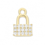 TQ metaal Brass bedels lock Gold-transparent