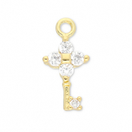 TQ metaal Brass bedels key Gold-transparent