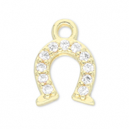 TQ metaal Brass bedels horseshoe Gold-transparent