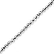 Kralen van hematite round 6mm facet geslepen Silver