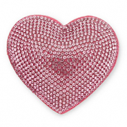 Statement hangers met strass heart Light pink