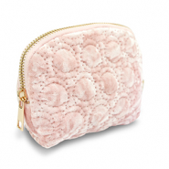 BY31&reg; Etui velvet with stitched circles Light pink
