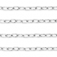 Benodigdheden van Stainless steel Roestvrij staal (RVS) jasseron oval Silver