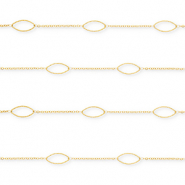 Benodigdheden van Stainless steel Roestvrij staal (RVS) jasseron oval Gold