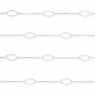 Benodigdheden van Stainless steel Roestvrij staal (RVS) jasseron oval Silver