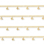 Benodigdheden van Stainless steel Roestvrij staal (RVS) jasseron with butterflies Gold
