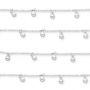 Benodigdheden van Stainless steel Roestvrij staal (RVS) jasseron with spheres Silver