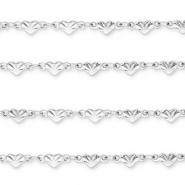 Benodigdheden van Stainless steel Roestvrij staal (RVS) jasseron heart Silver