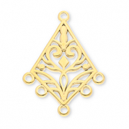 Benodigdheden van Stainless steel Roestvrij staal (RVS) hangers barok rhombus with 5 loops Gold