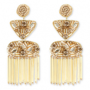 Musthave oorbellen / oorstekers met glaskralen Gold