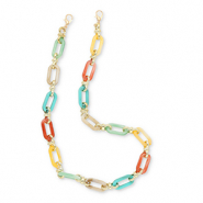 Musthave telefoonkoord van acryl Multicolour-gold