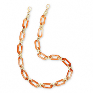 Musthave telefoonkoord van acryl Orange-gold