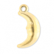 Bedels van Stainless steel Roestvrij staal (RVS) moon Gold