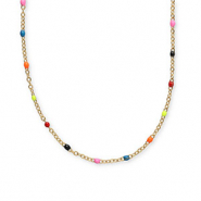 Kettingen van Stainless steel Roestvrij staal (RVS) Neon multicolour-gold