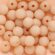 Super Polaris Apaco kralen 6mm rond matt Light peach