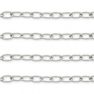 Benodigdheden van Stainless steel Roestvrij staal (RVS) jasseron ankerketting Silver