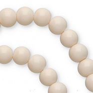Glaskralen 6 mm opaque Light cream peach