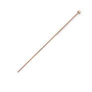 Benodigdheden van Stainless steel Roestvrij staal (RVS) nietstift 50mm Rosegold