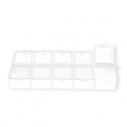 Sieraden opbergbox met 10 vakken Transparent