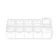 Sieraden opbergbox met 10 vakken Transparent