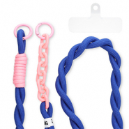 Musthave telefoonkoord incl. bevestiging Dark blue-pink
