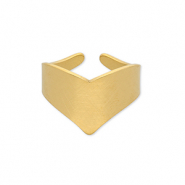 Ringen van Stainless steel Roestvrij staal (RVS) Gold